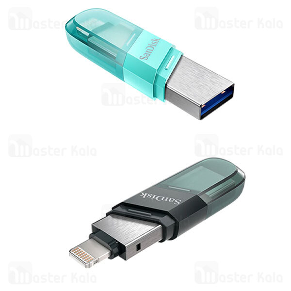 فلش مموری 128 گیگابایت لایتنینگ سن دیسک SanDisk iXpand Flip SDIX90N USB3.1